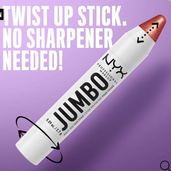 🦋 NYX Jumbo Multi-use Face Stick Highlighter 01 Coconut Cake New Full Size - Picture 7 of 7